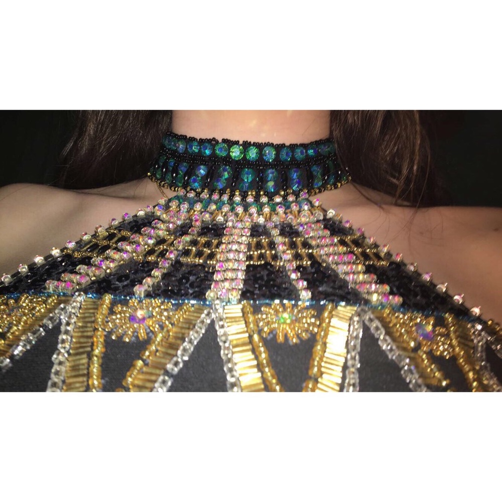 Beaded Cutout Prom Dress - Picture 8 of 8